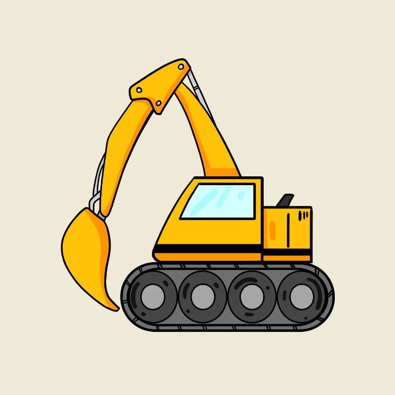 Löffelbagger Ausgräber Bagger Baumaschine