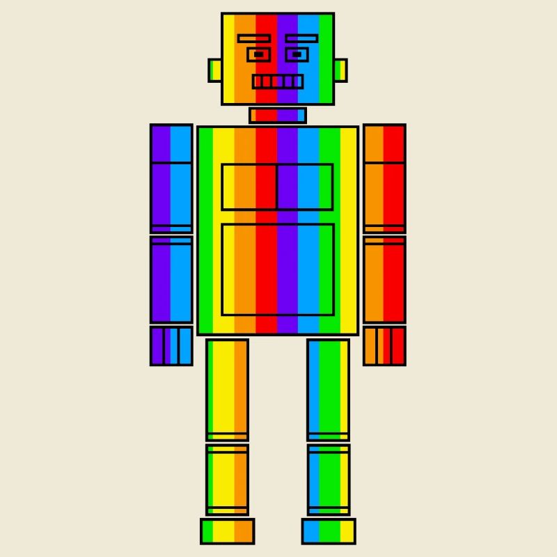 Regenbogen Roboter