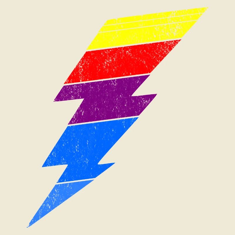 Colorful lightning effect on clothes
