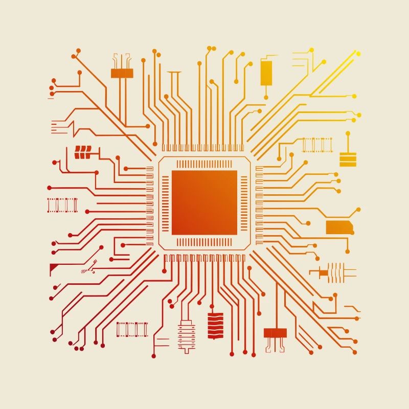 Tech Computer Motherboard Abstract Microchip