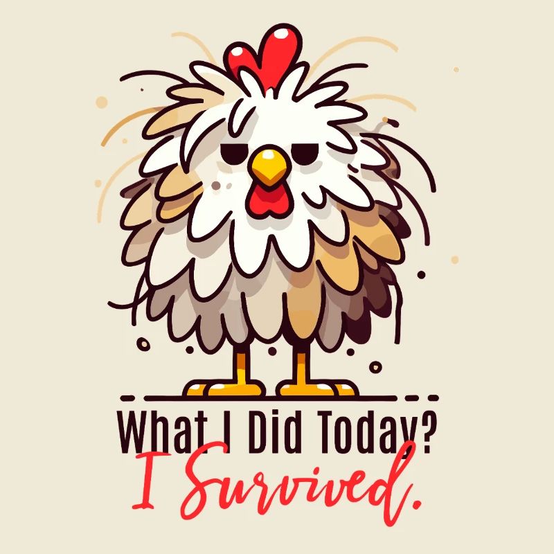 Funny Survival Chicken – Survived Today!
