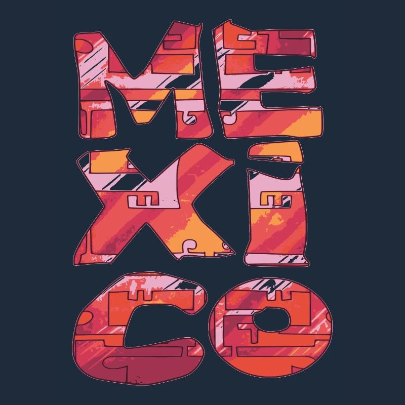 Mexico Brick Pattern Letters