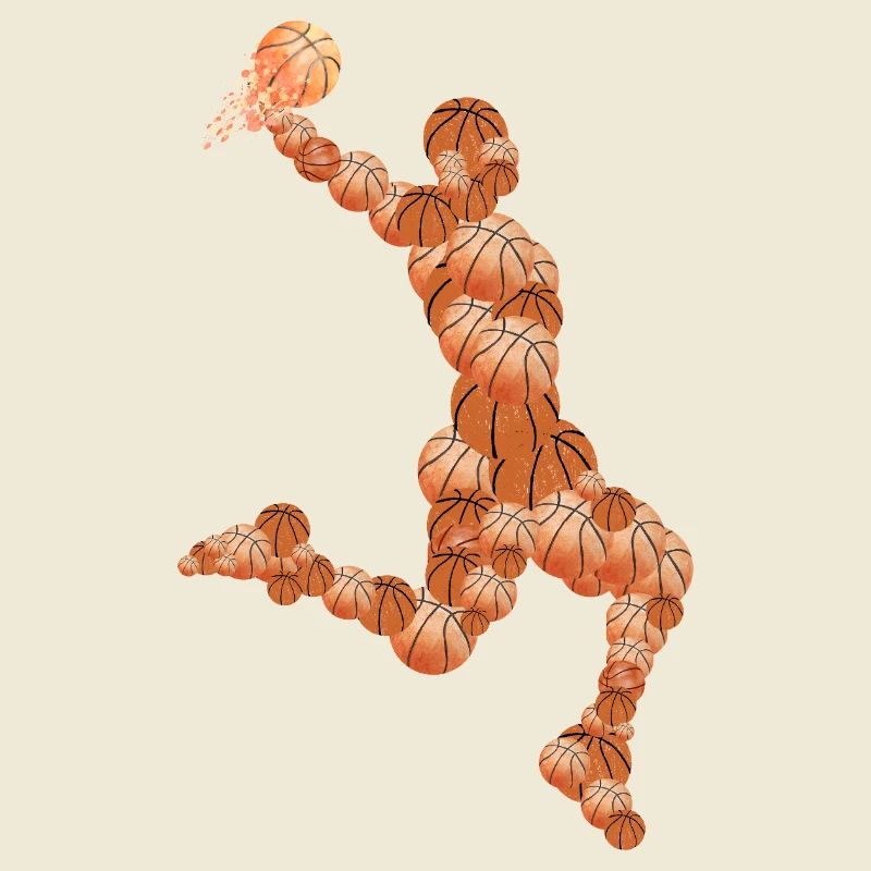 Abstract Basketball Pattern