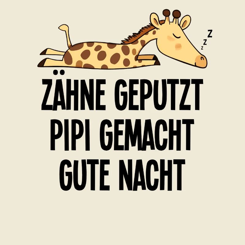 Giraffe Good Night Funny Teeth Brushed Gift