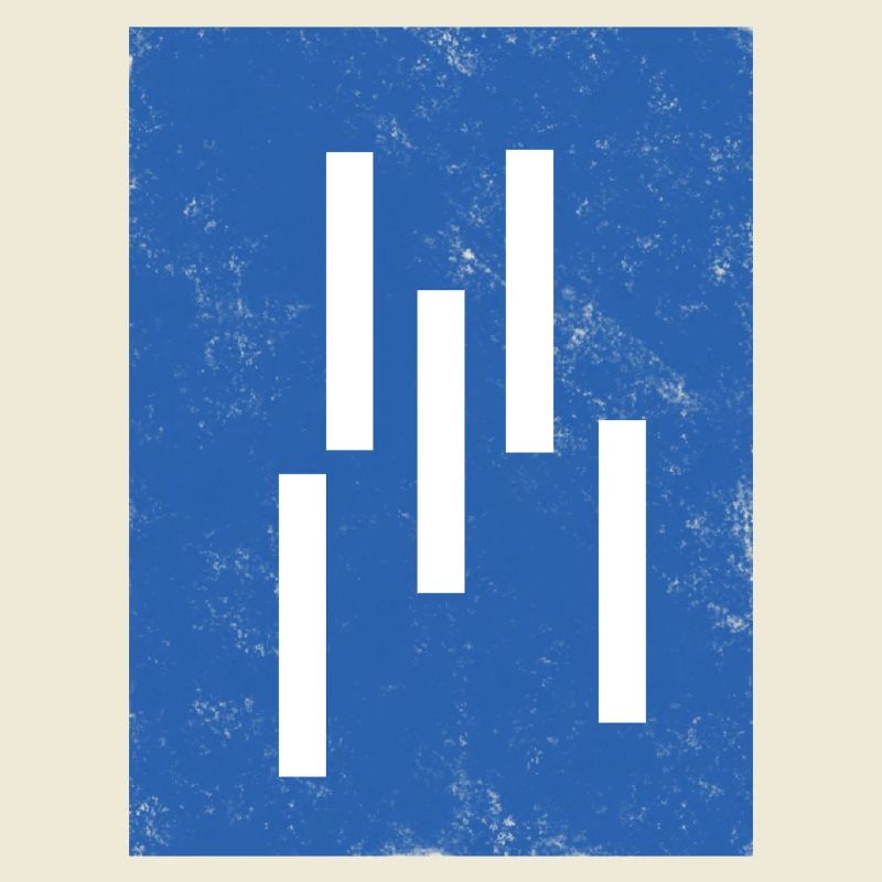 Composition abstraite de lignes verticales