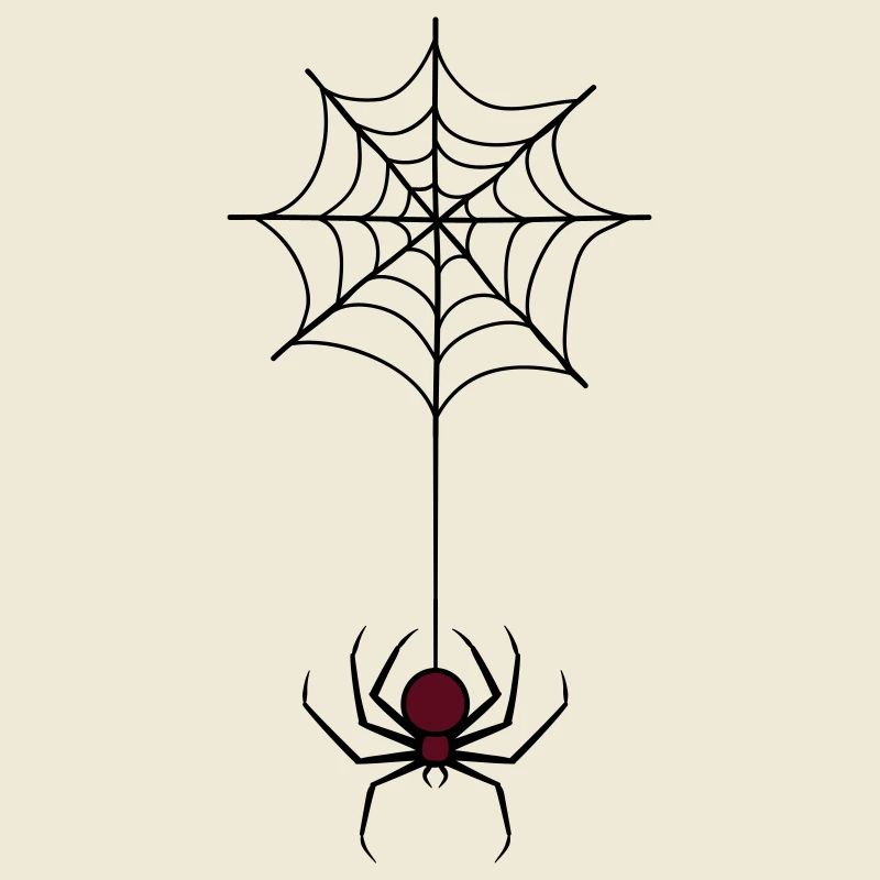 Spooky Halloween Spider in Web