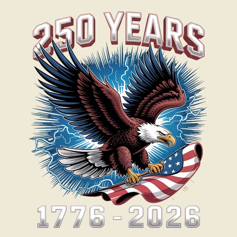 Aigle avec drapeau – 250 ans