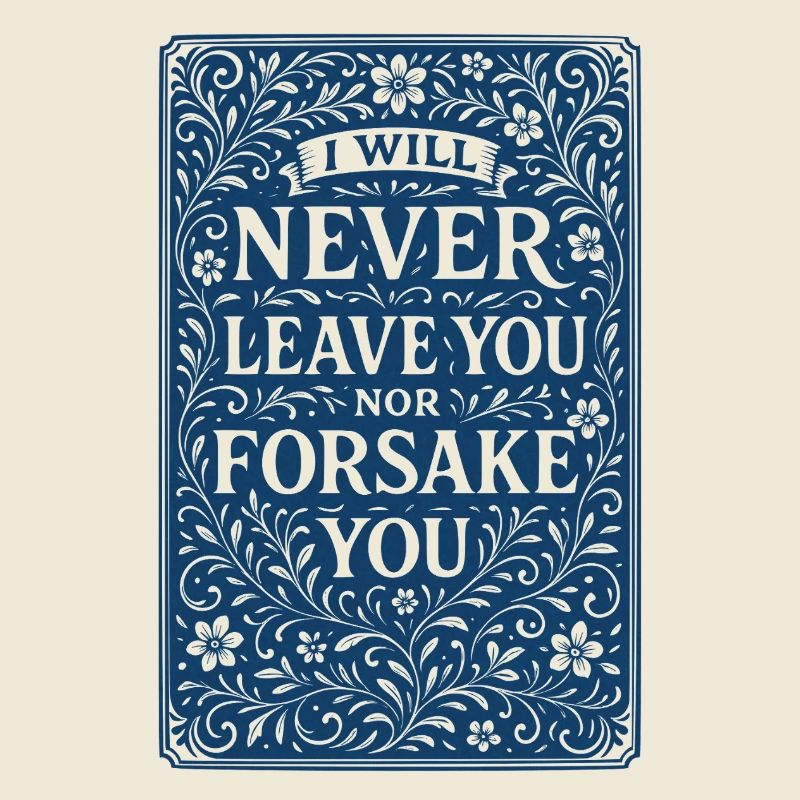 Ich werde dich niemals verlassen oder im Stich lassen