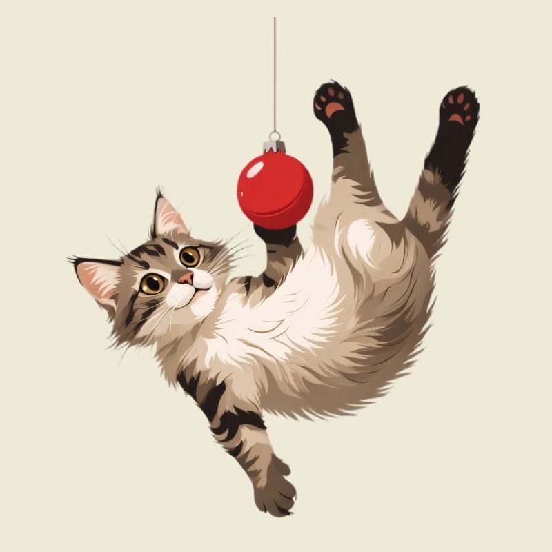 Jeu de balle acrobate de chat
