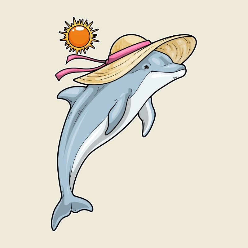 Dolphin Beach Straw Hat Summer