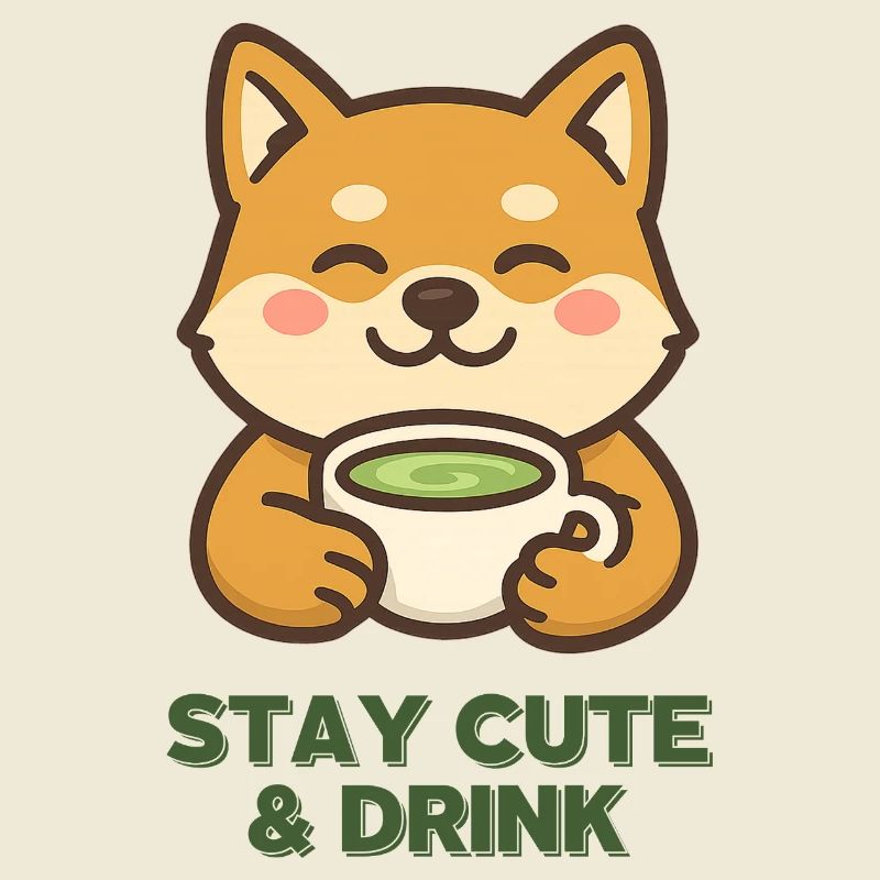 Süßer Shiba mit Matcha