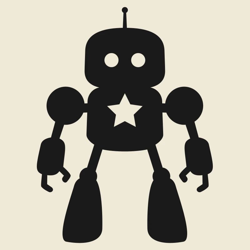 Robot with Star AI Sci-Fi Nerd