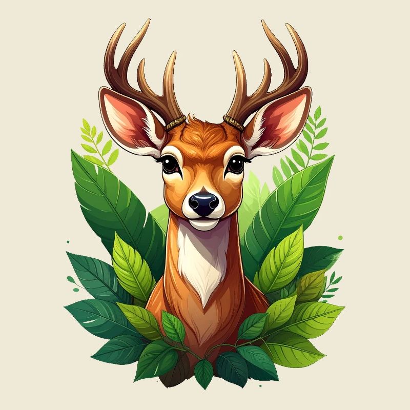 Ein Reh oder Hirsch im Wald