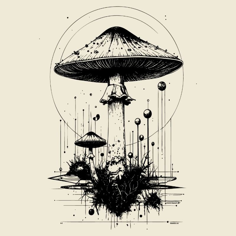 Toadstool, in geometric shapes