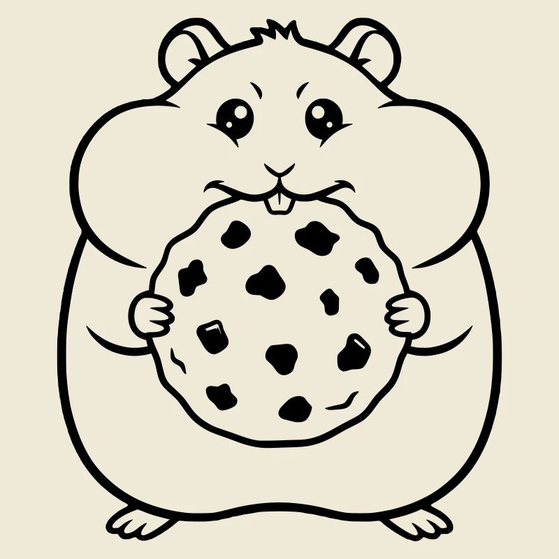 Hamster Biscuit Cookie Outline