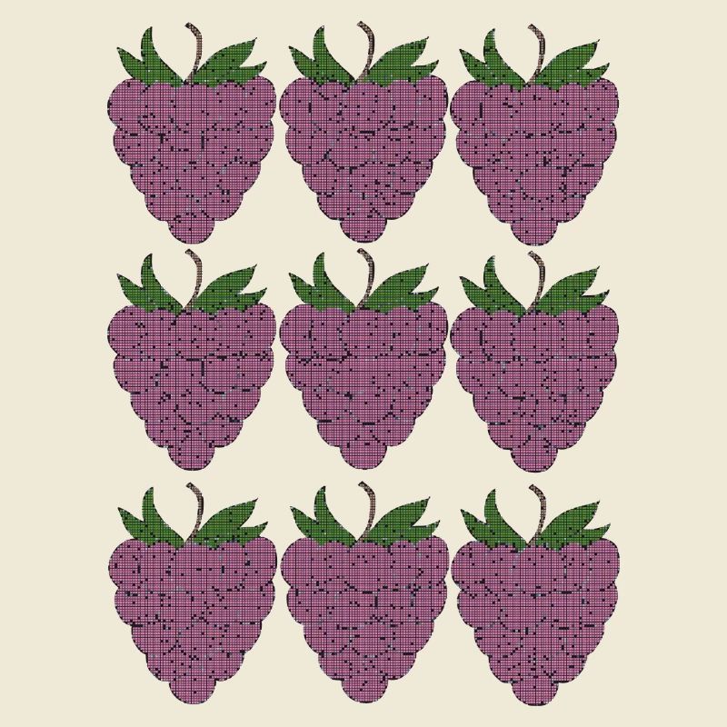 raspberry pattern textile