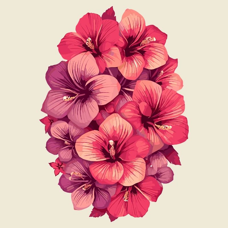 Explosion de la couleur de l’hibiscus