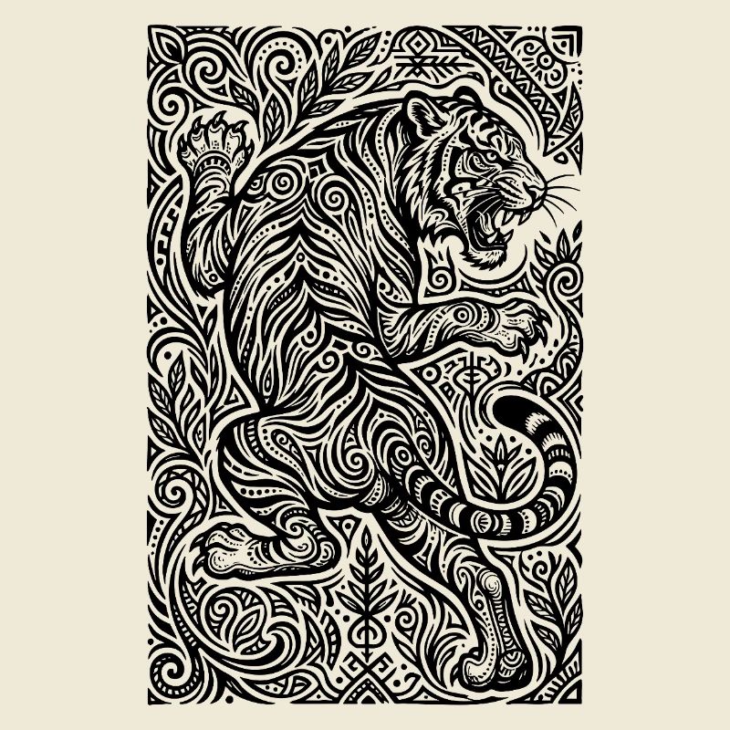 Tiger Ornament Pattern