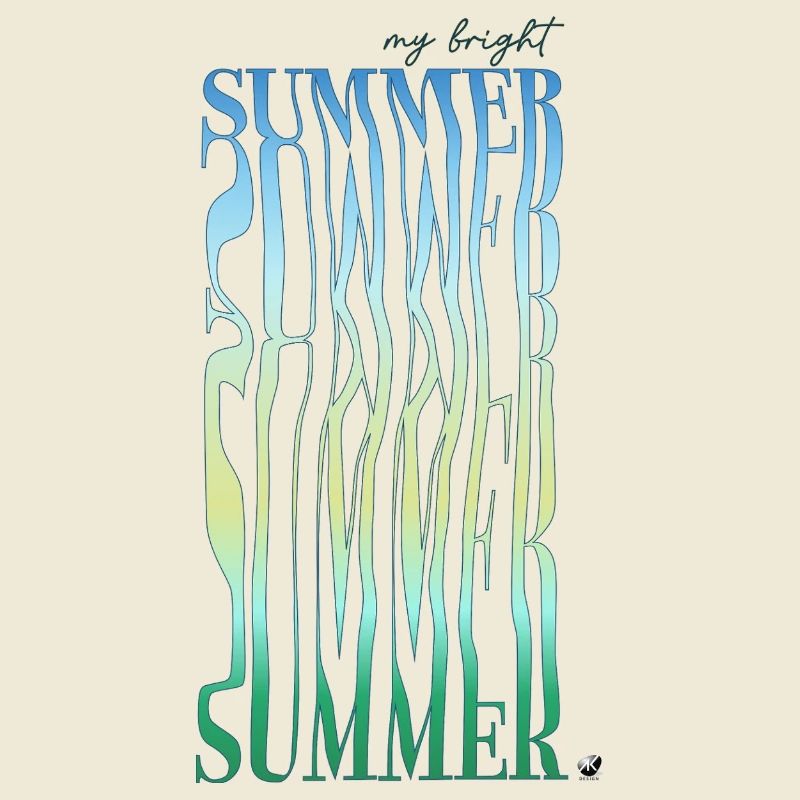 Letter illustration with gradient