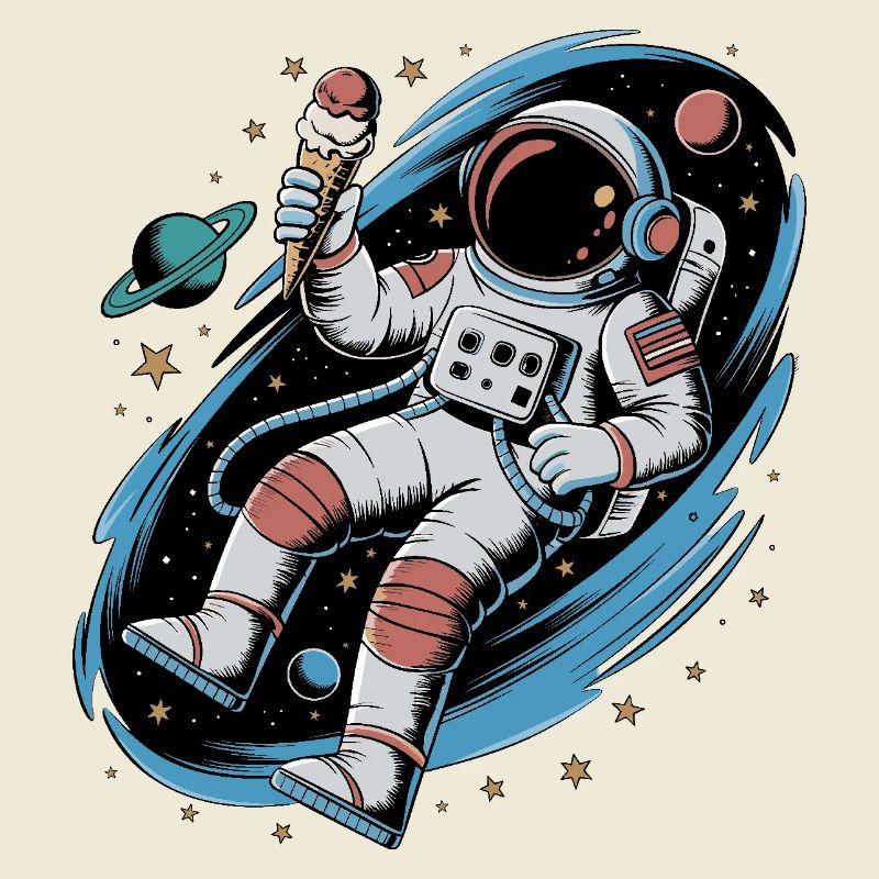 Astronaut Space Space Design with Planets and