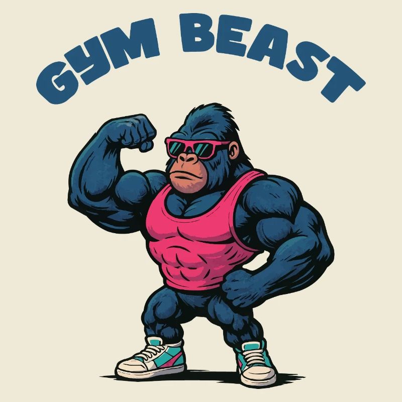 Gorilla Muscles Cartoon