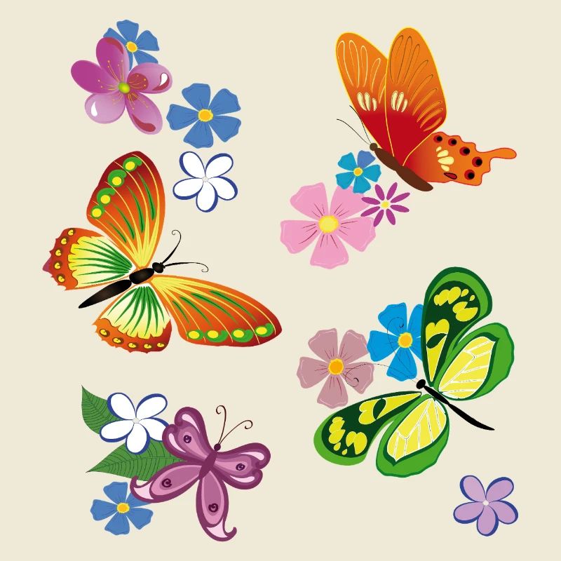 Fleurs, Fleurs, Papillon