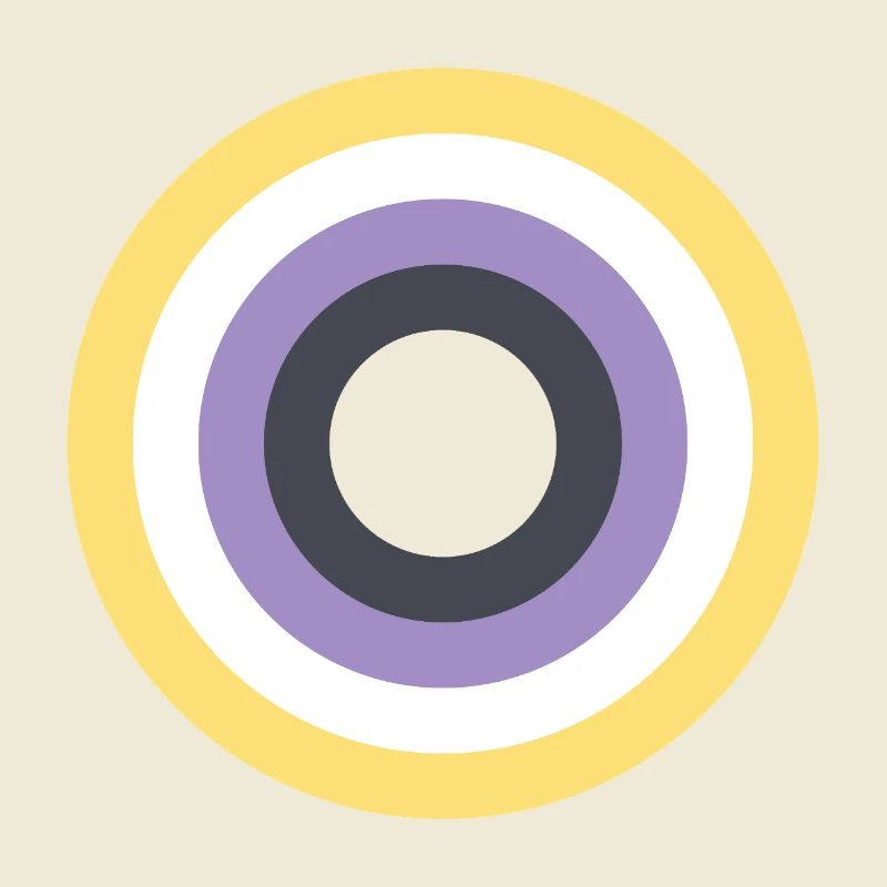 Concentric Ring Palette LGBTQ Non Binary