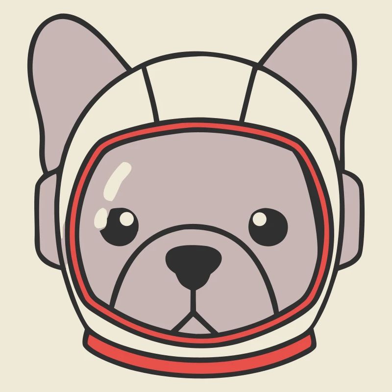 Frenchie Astronaut Helmet Space