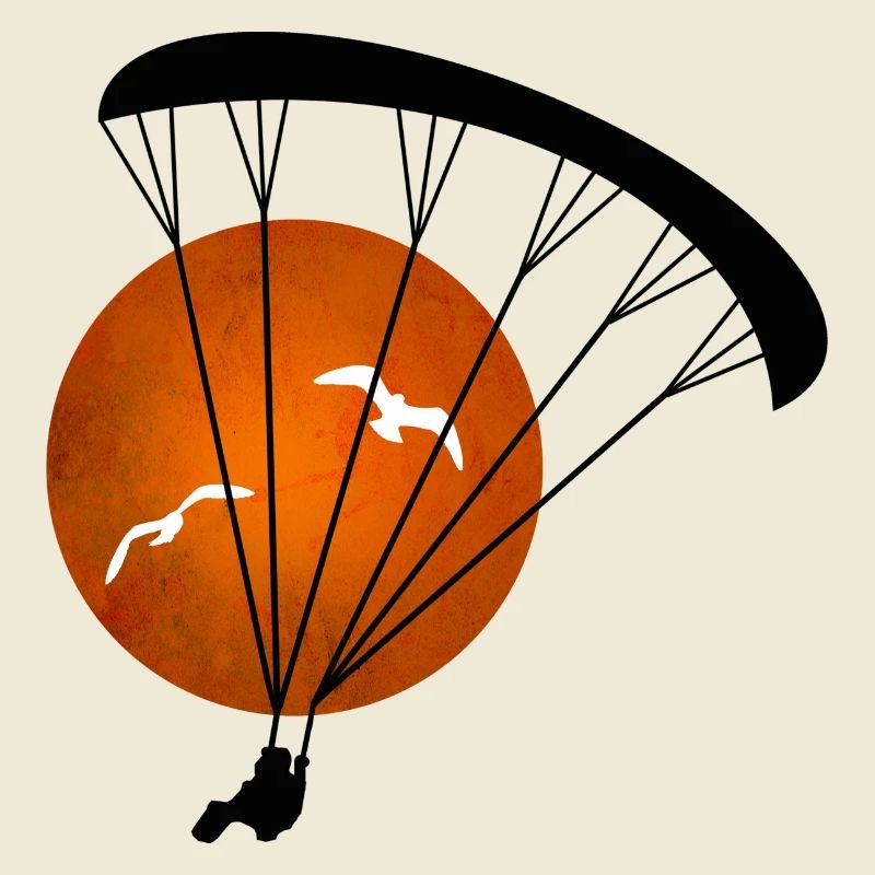 Sunset Paragliding Silhouette