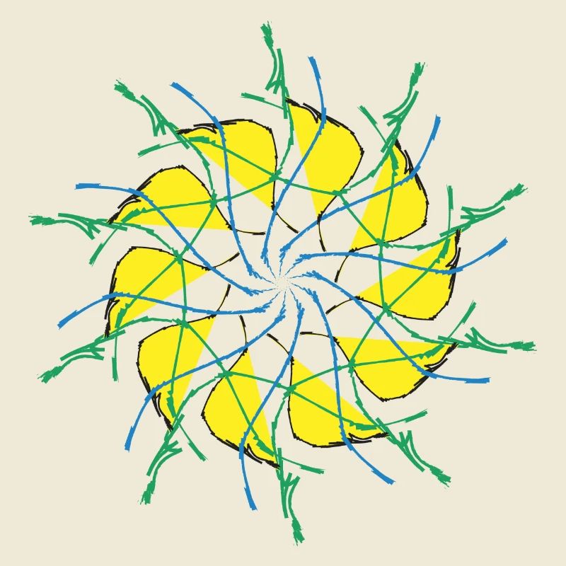 Random patterns circled