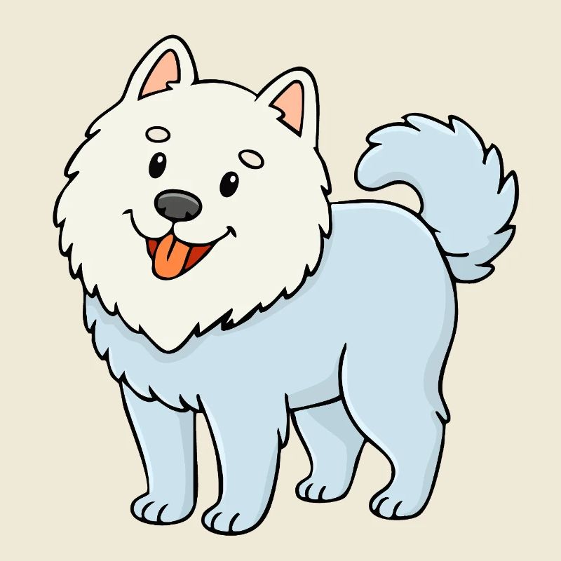 Fuzzy Dog (White/ Comic)