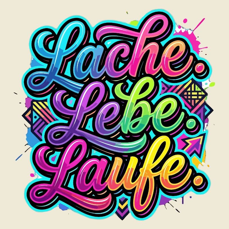 Laugh Live Run Graffiti