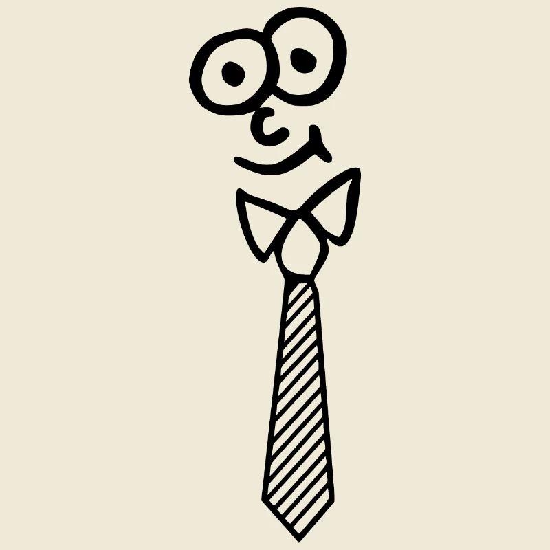 Face with tie dashed funny
