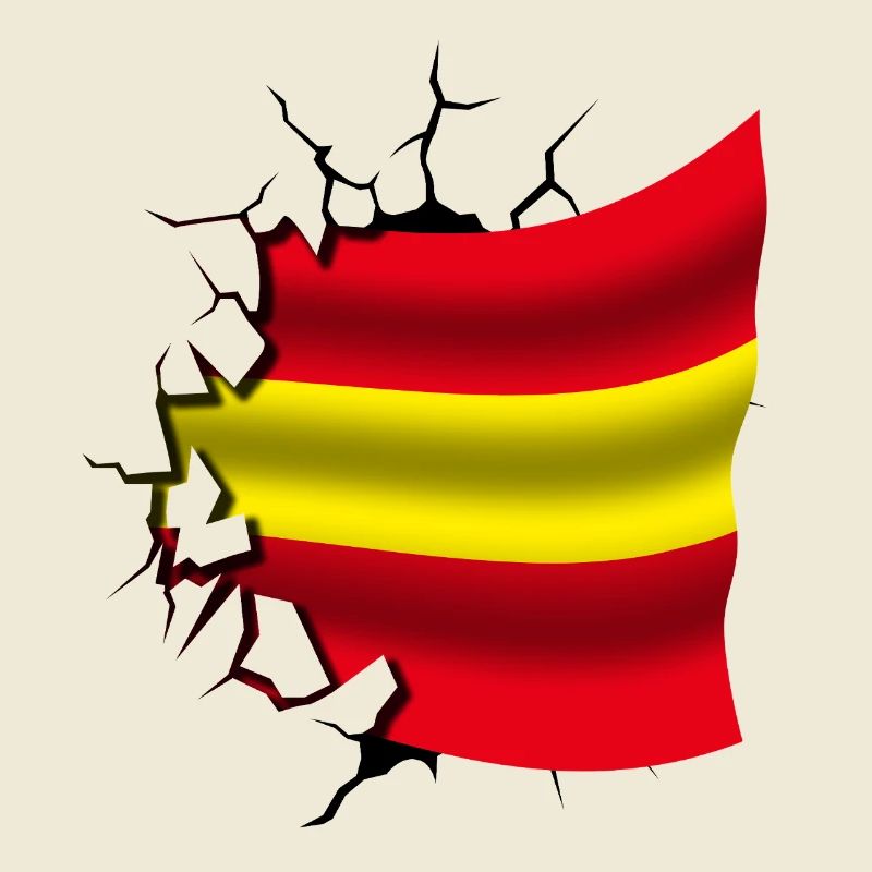 Drapeau de l’Espagne - Espagne - Drapeau Broken Design