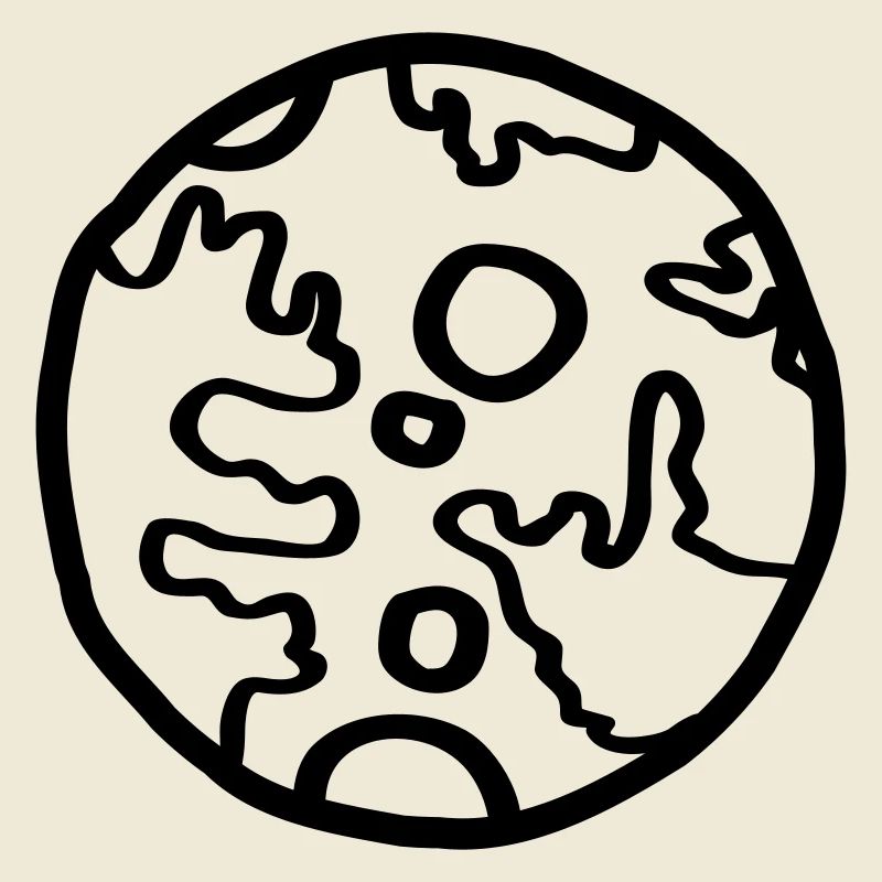 Planète Space Doodle Simple