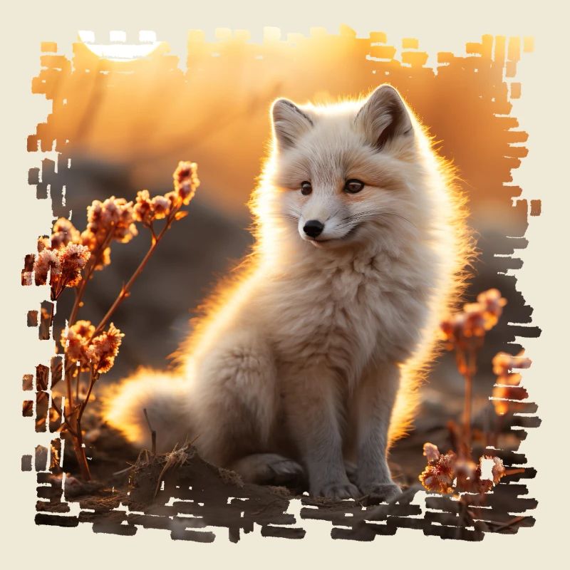 Arctic fox in the Sobbeb sinking