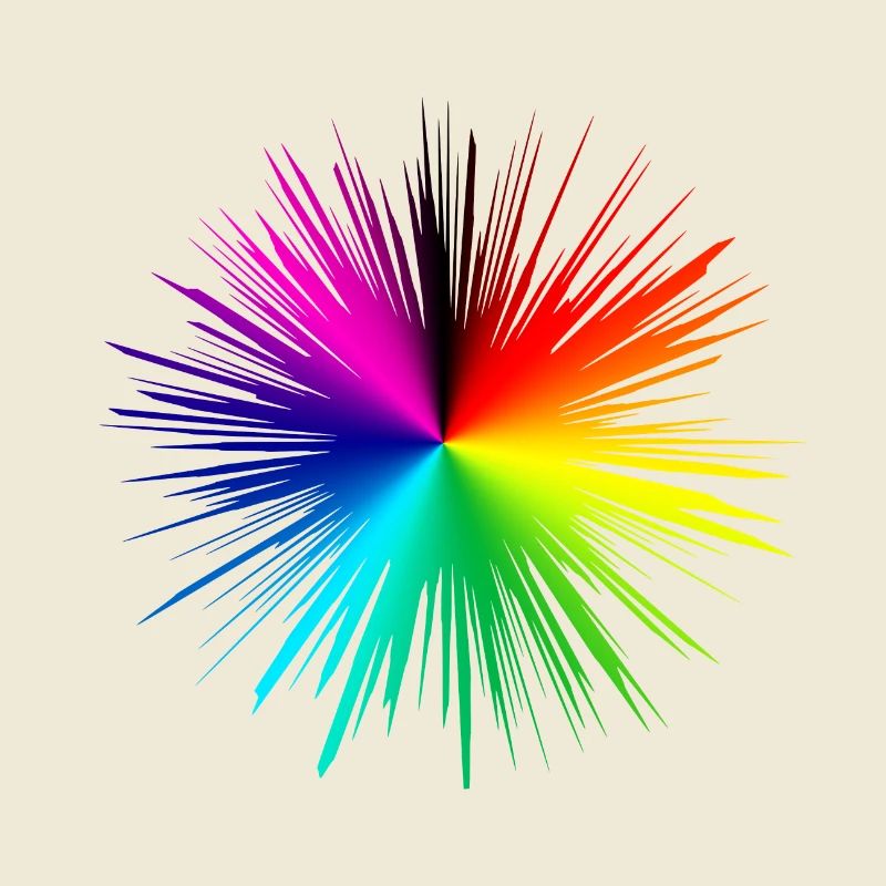 Explosion de couleur rafale radiale