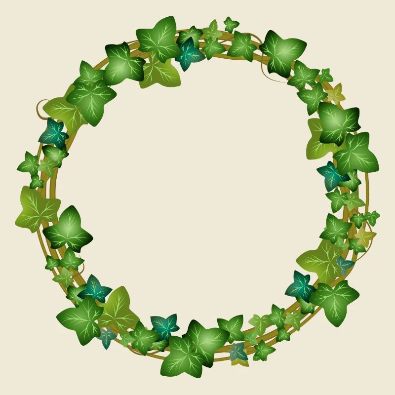 dekorativer Efeu Kranz oder Efeu Rahmen