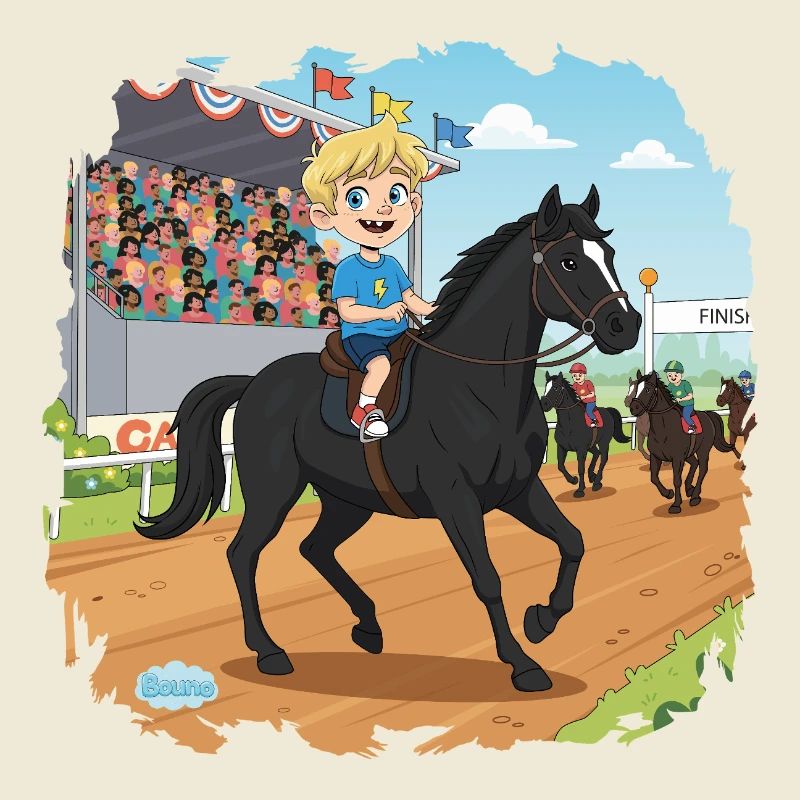 Bouno reitet ein Pferd - Kleiner Reiter Comic