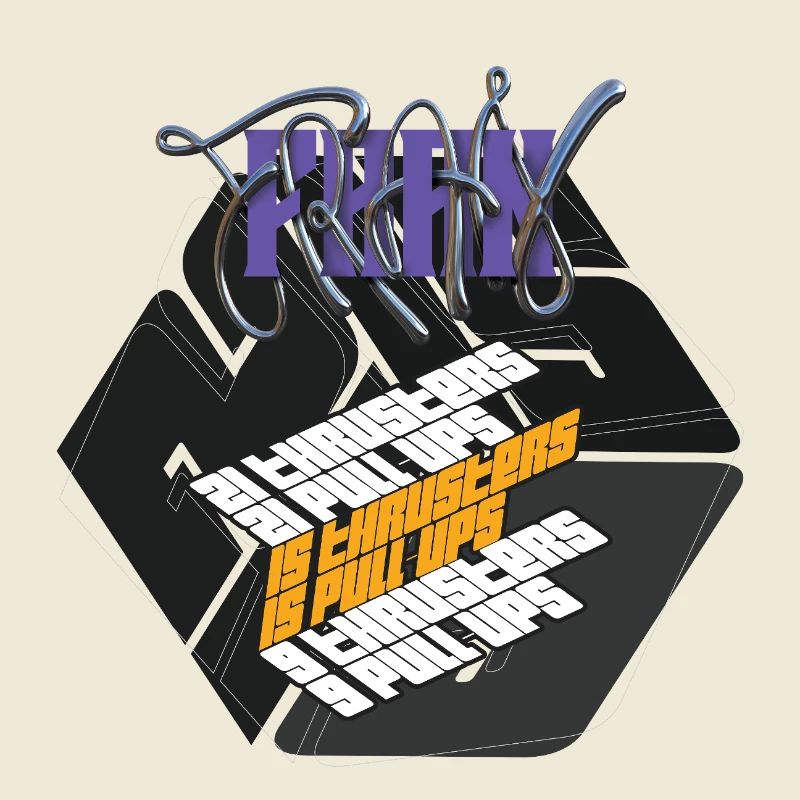 Fran Hero WOD Cross Training Dark Graphic Version Grafik