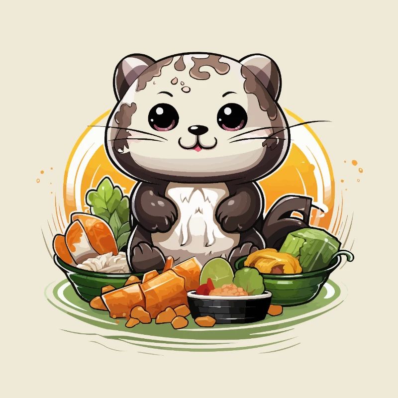 Kitchen panda at the feast