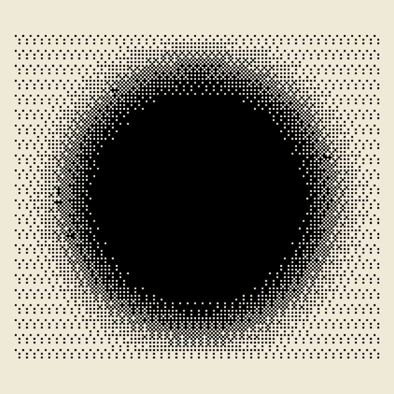 black sun dots design
