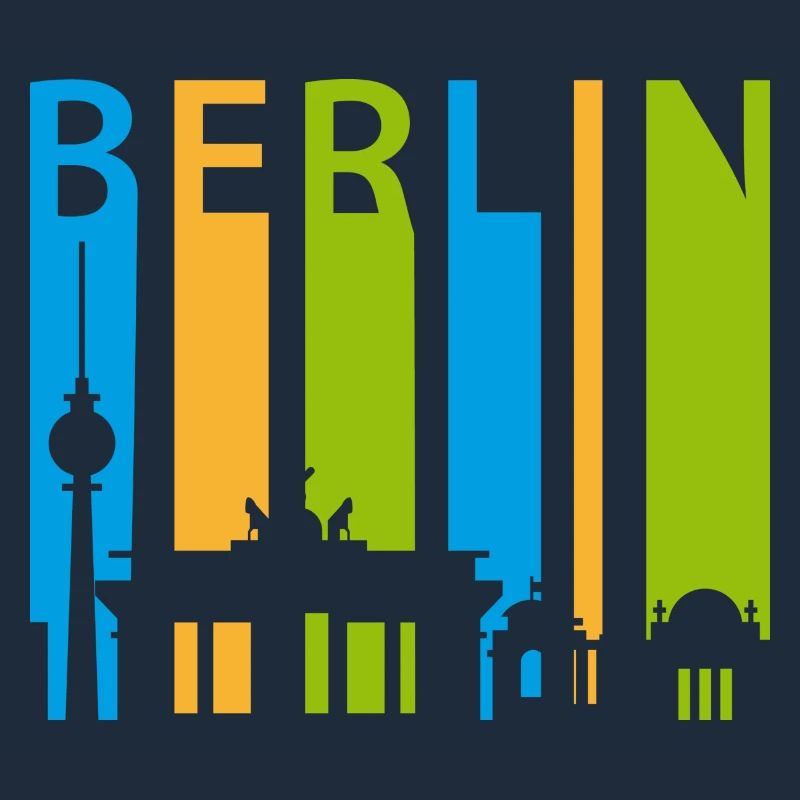 Berliner Schiftzug mit Silhouette