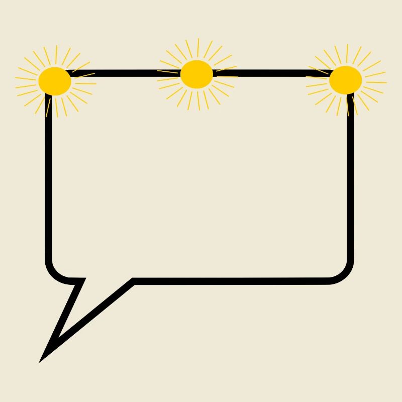 Speech bubble comic sun text design yourself