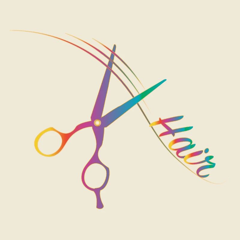Colourful hairdressing scissors with a swing – creative style
