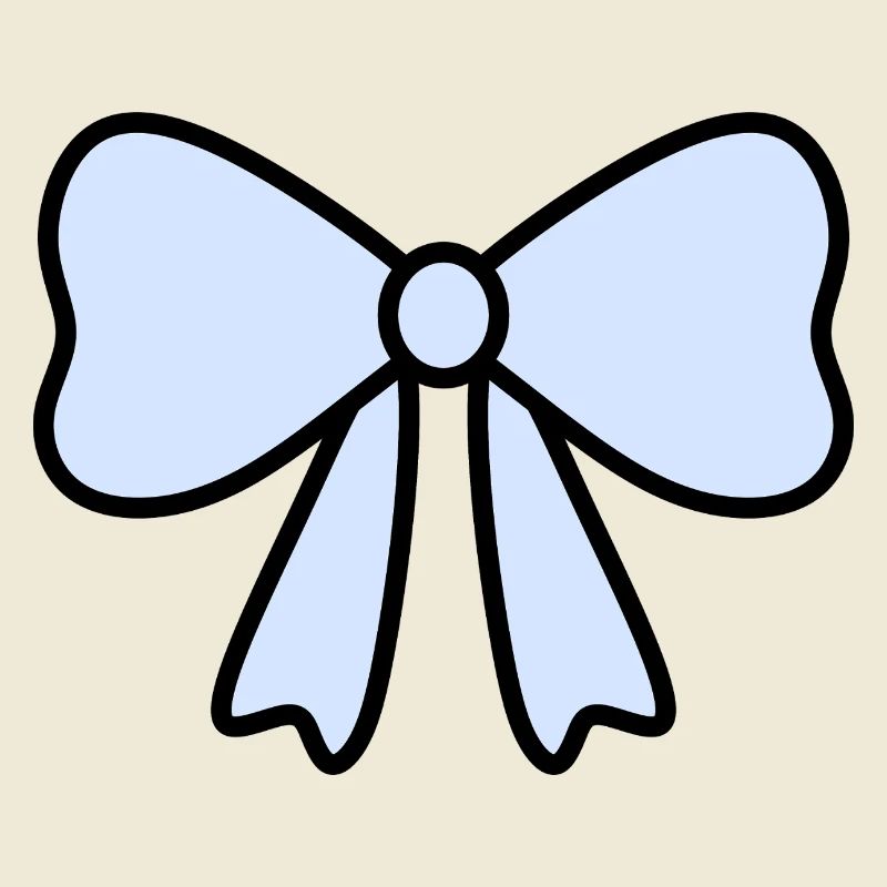 Delicate Light Blue Bow Design