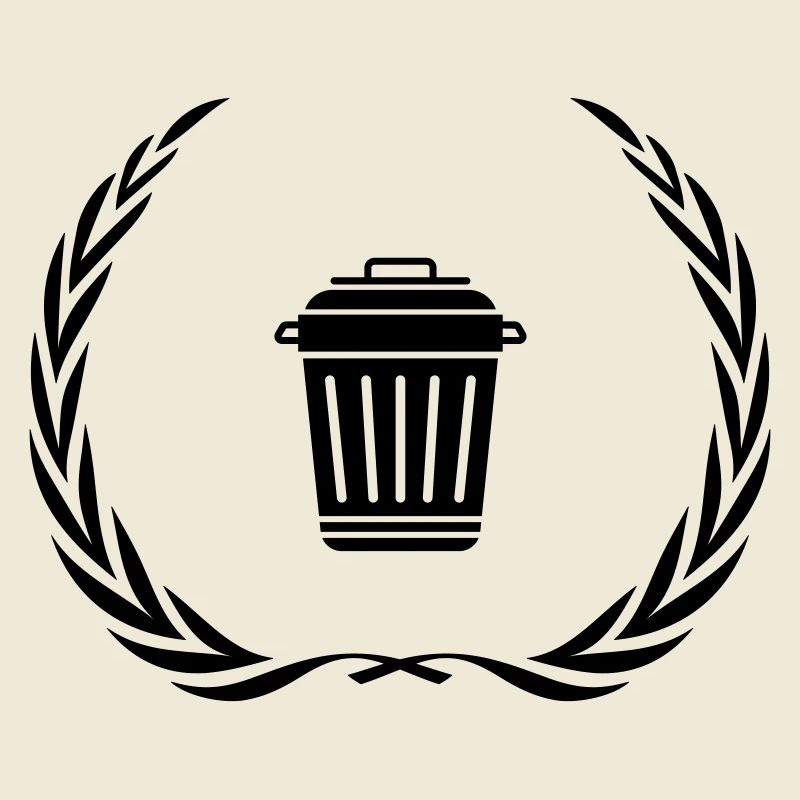 Garbage Can Symbol Wreath