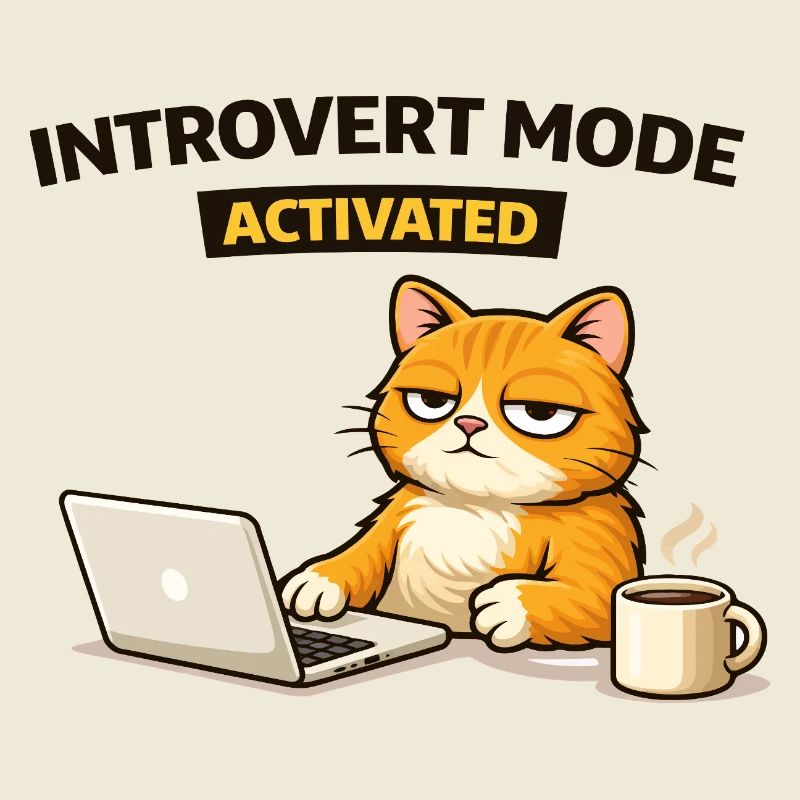 Chat activé en mode introverti