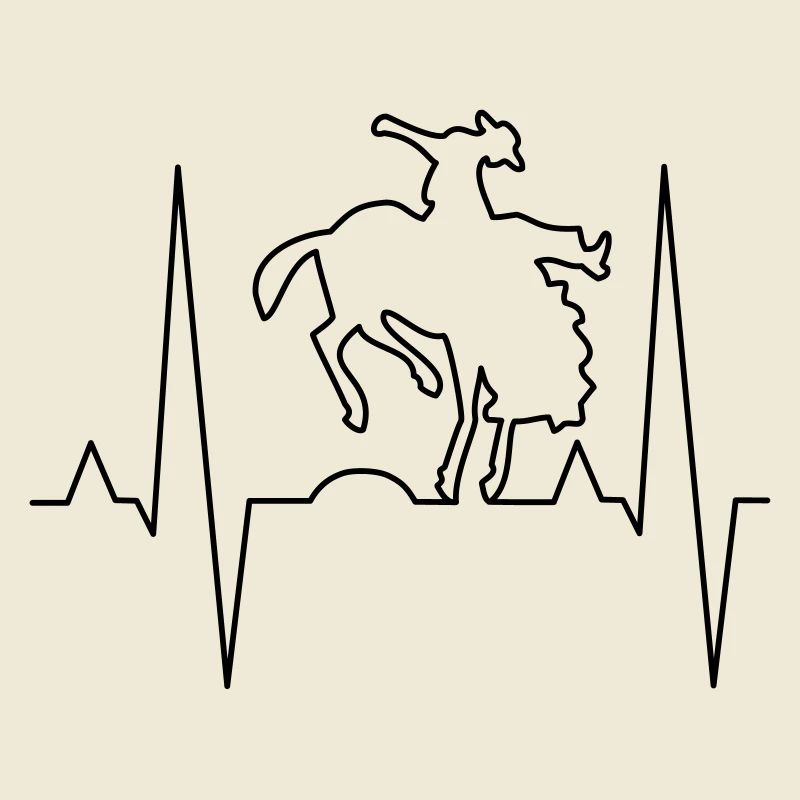 Conception d’impression de cavalier de rodéo