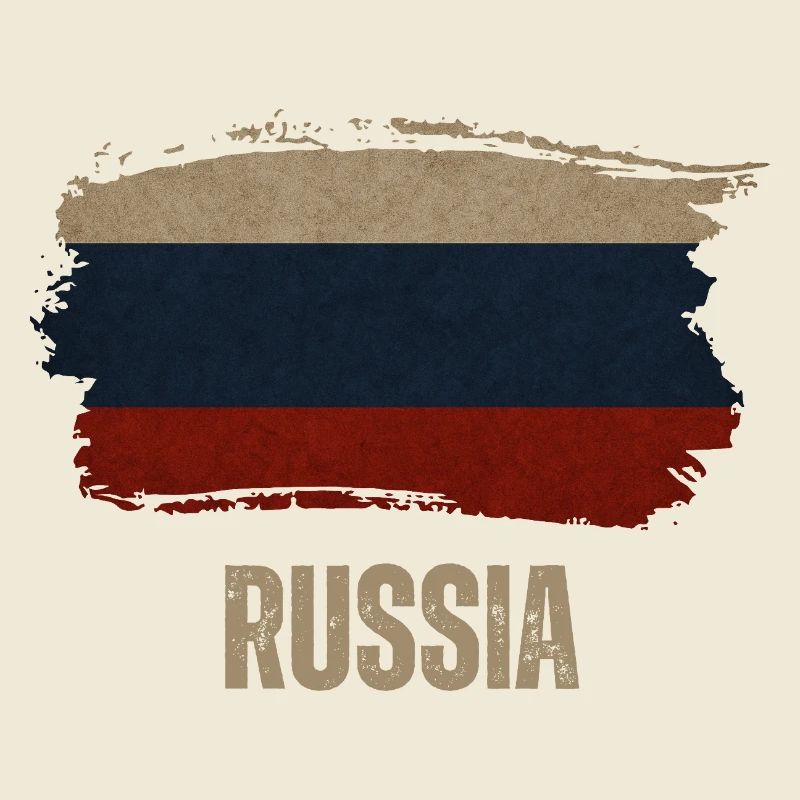 Drapeau grunge de la Russie, j’adore la Russie